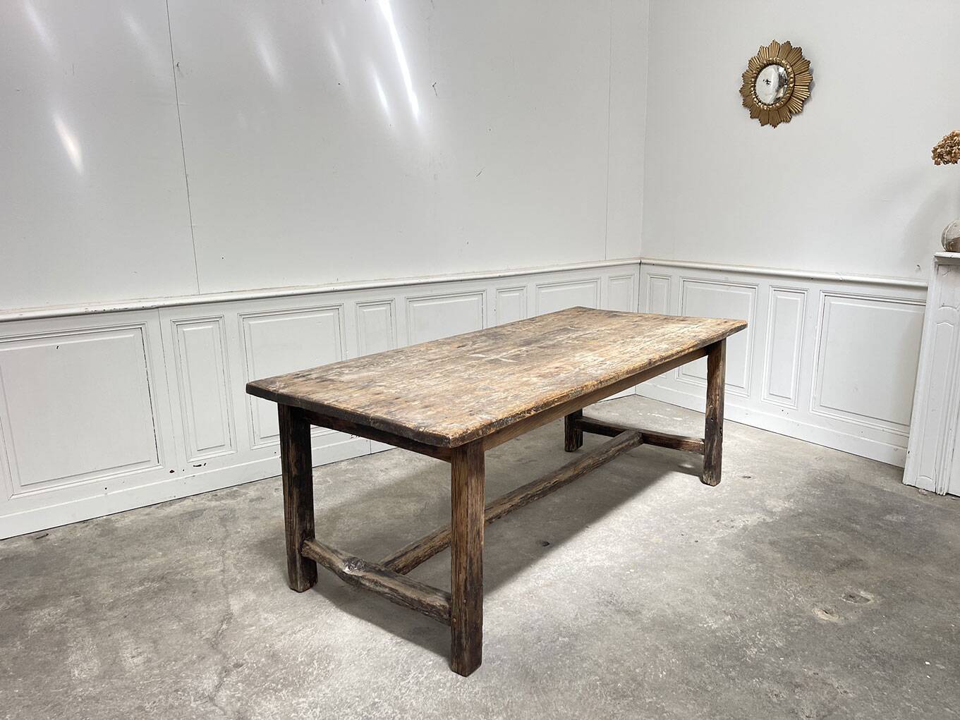 Table de ferme 1900 en chêne "Ruoms"