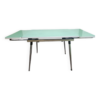 Green formica table