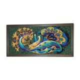 Modernist tapestry 1970 peacocks