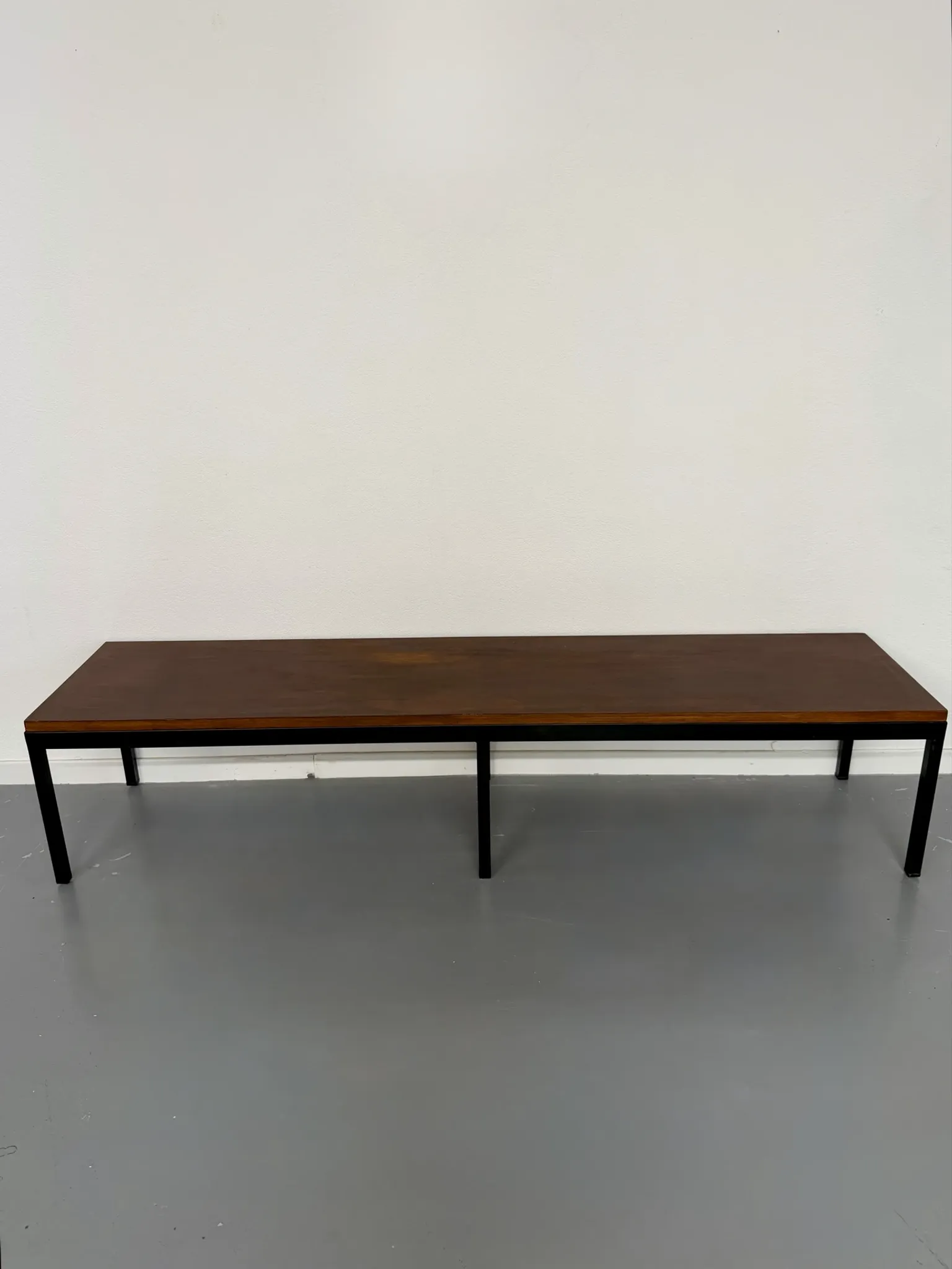 Large coffee table / modernist side table in wood and metal an60