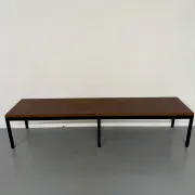 Large coffee table / modernist side table in wood and metal an60