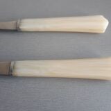 Ivory bakelite handle dessert forks. pack of 12