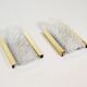 Pair of 70s wall lamps in glass and brass by Fischer Leuchten