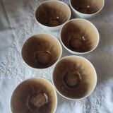 Ensemble de 6 verres en céramique émaillée façon fongus