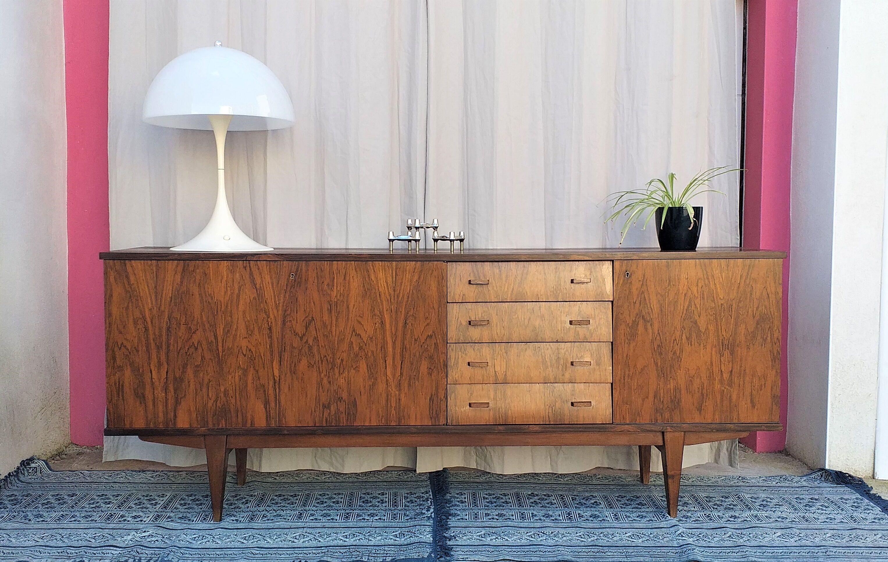 Vintage Scandinavian rosewood sideboard, 1960s