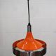 Vintage Chrome & Orange Pendant Lamp - 1970s Massive Belgium Lighting