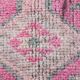 Pink Green Modern Oushak Runner Rug, 89x354Cm