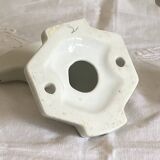 Lot de 3 patères Art Déco anciennes en céramique blanche