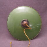 Old suspension in green enamelled sheet metal