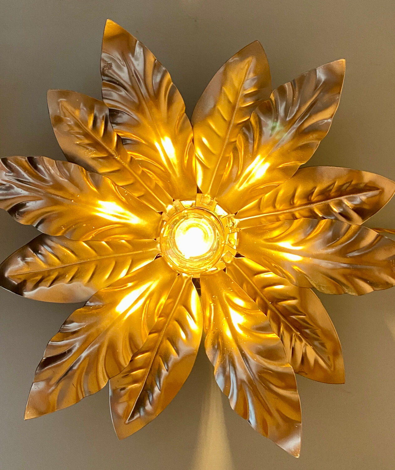 Vintage golden wall light