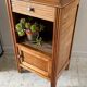 Table de chevet cube en chêne annees 50