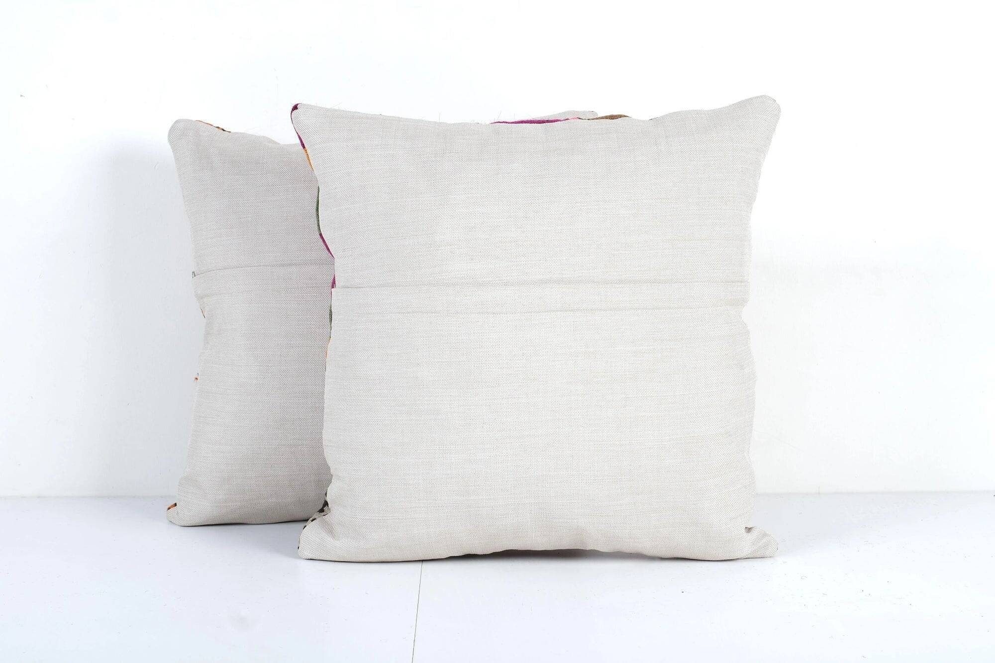 Set of 2 vintage kilim cushion covers 51x51 cm