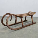 1930s Czech Oak Art Deco Sled