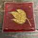 Old Multilayer Red Glass Pocket Video Brass Inlaid Vintage