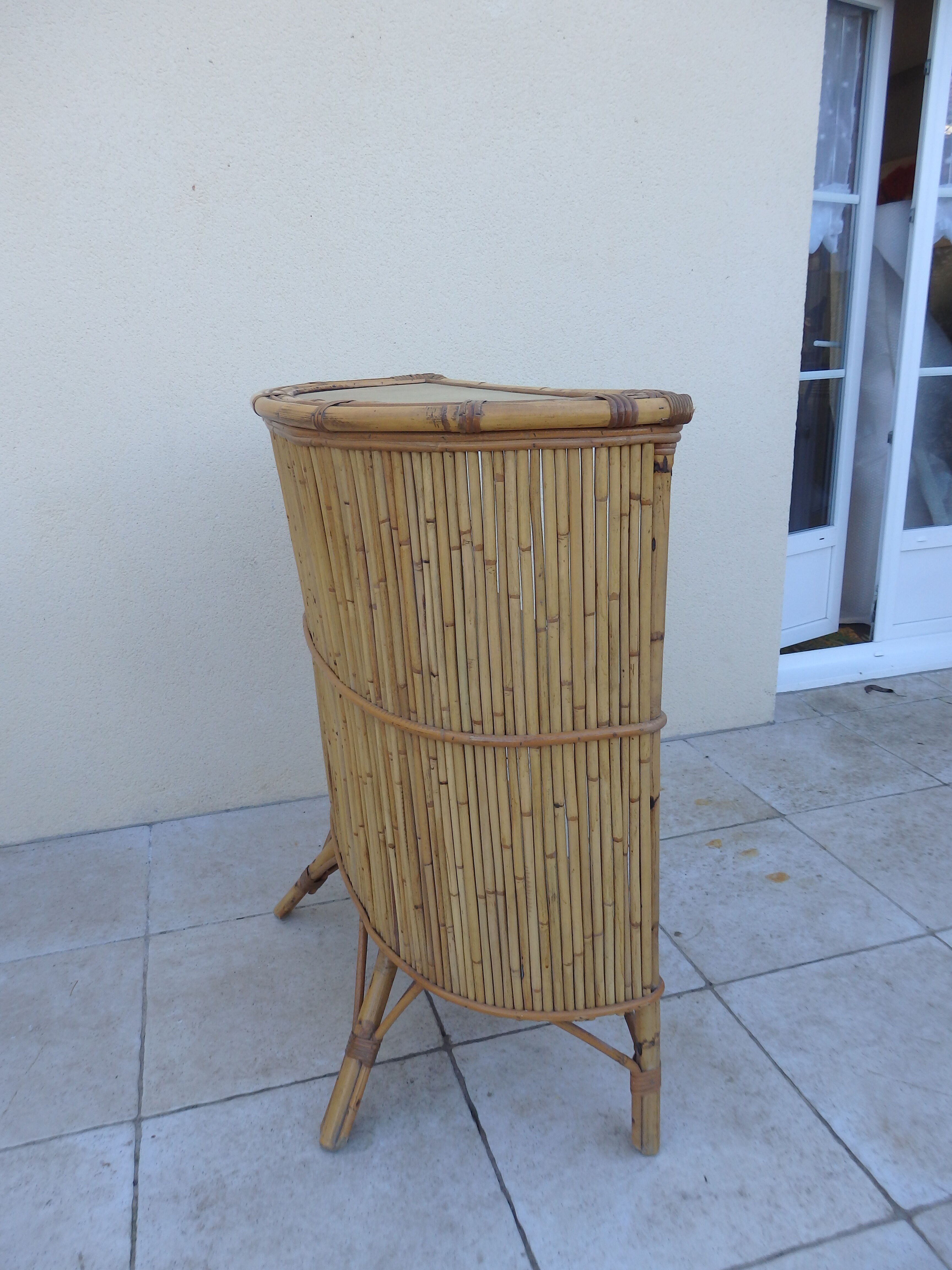 Scandinavian vintage rattan bar