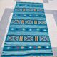 Traditional handmade multicolored blue carpet 210x110cm