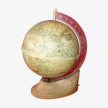 Globe terrestre lumineux années 60