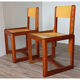Pair of vintage chairs by André Sornay in wood 1960