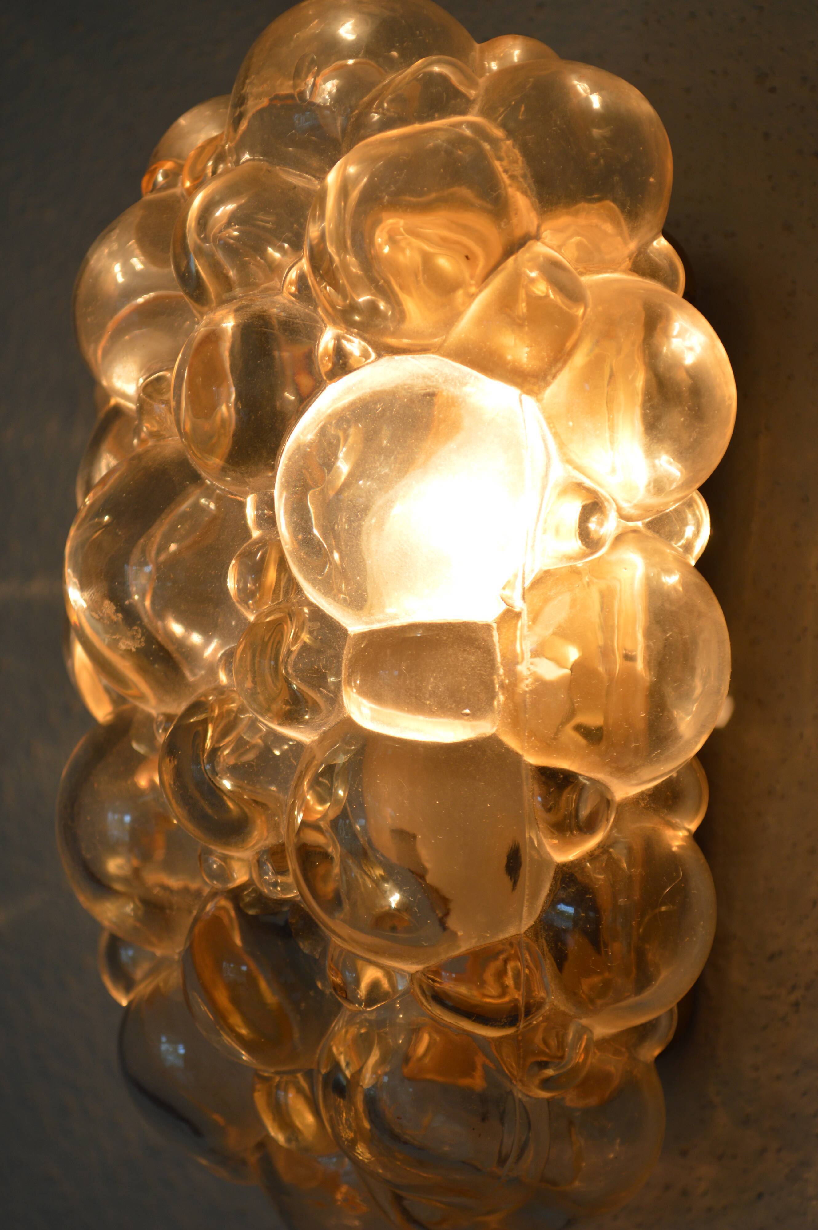 Vintage glass ceiling lamp by helena Tyrell Glashütte Limburg design