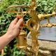 2 wall sconces in brass Empire style