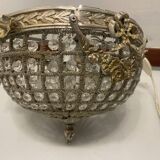Crystal Beaded Flushmount 1980’s