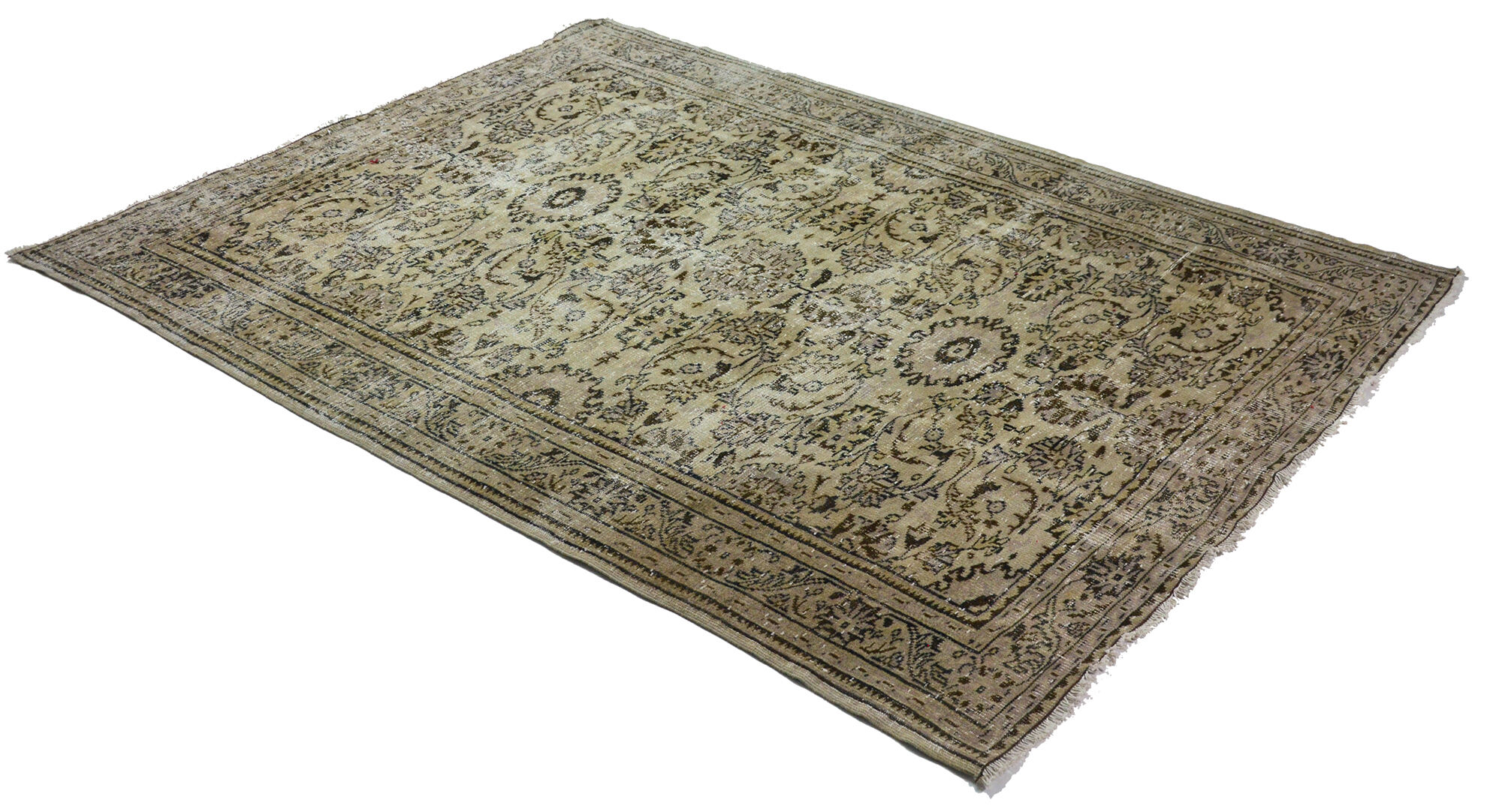 Anatolian handmade vintage rug 280 cm x 205 cm