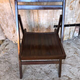 Vintage dark wood folding chair