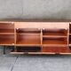 Minimalist mahogany veneer row by Paul Geoffroy 1960s