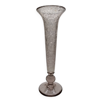 Biot style bubble glass vase