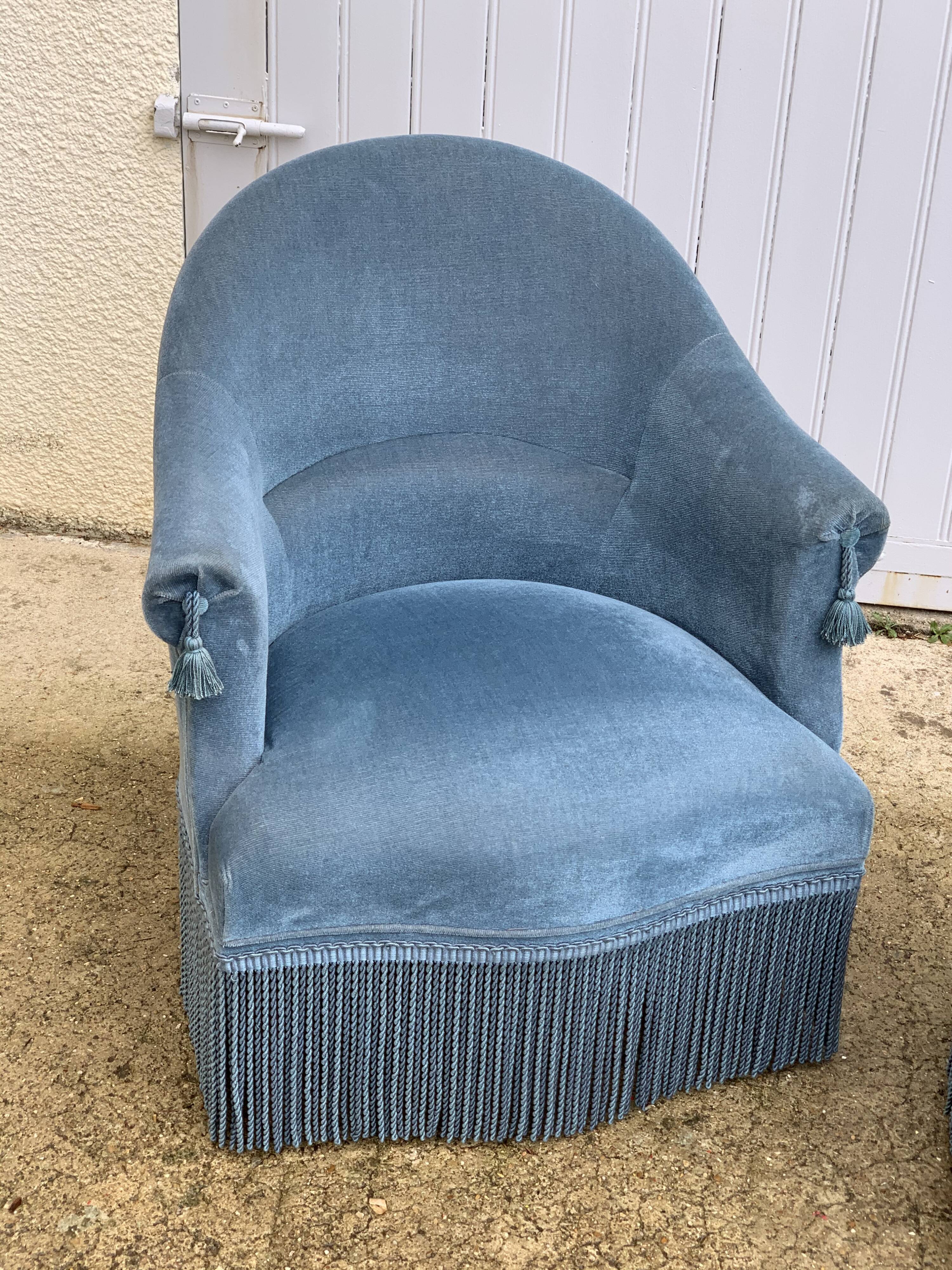 Pair of armchairs toad and rest feet 1970