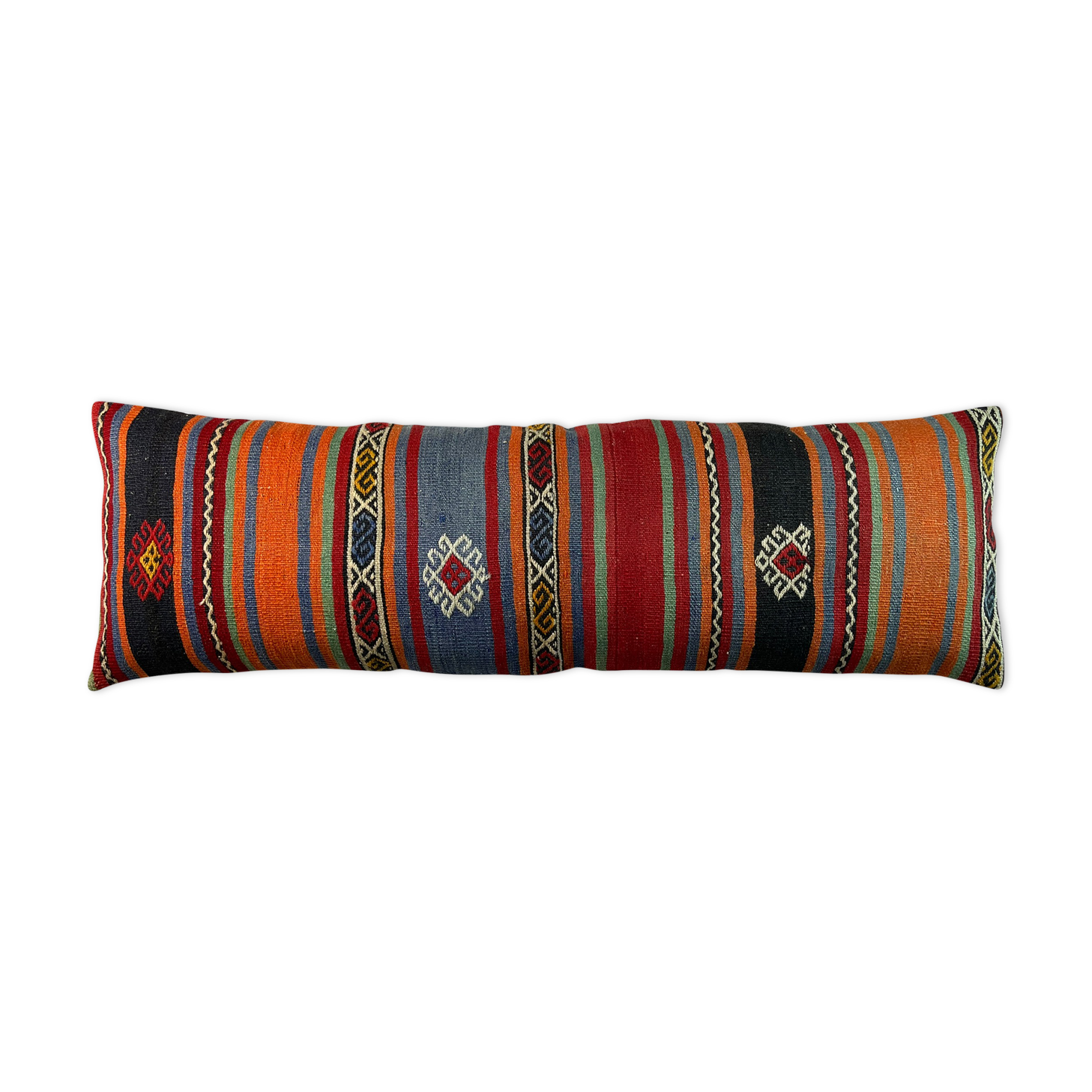 Vintage turkish kilim cushion cover , 120 x 40 cm