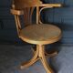 Armchair american turning desk wood hanger chene clair 1960 cannage