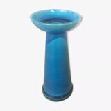 Royal blue ceramic Danish candle holder – 1970s