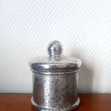 Vintage candy dish in reverse-painted glass