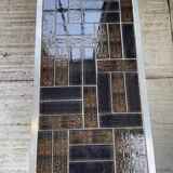 Table basse chrome et carrelage années 50