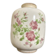 Cracked earthenware vase – Floral rose decoration – Transferware style