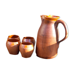pichet/carafe et 4 gobelets