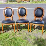 4 Louis XVI medallion chairs