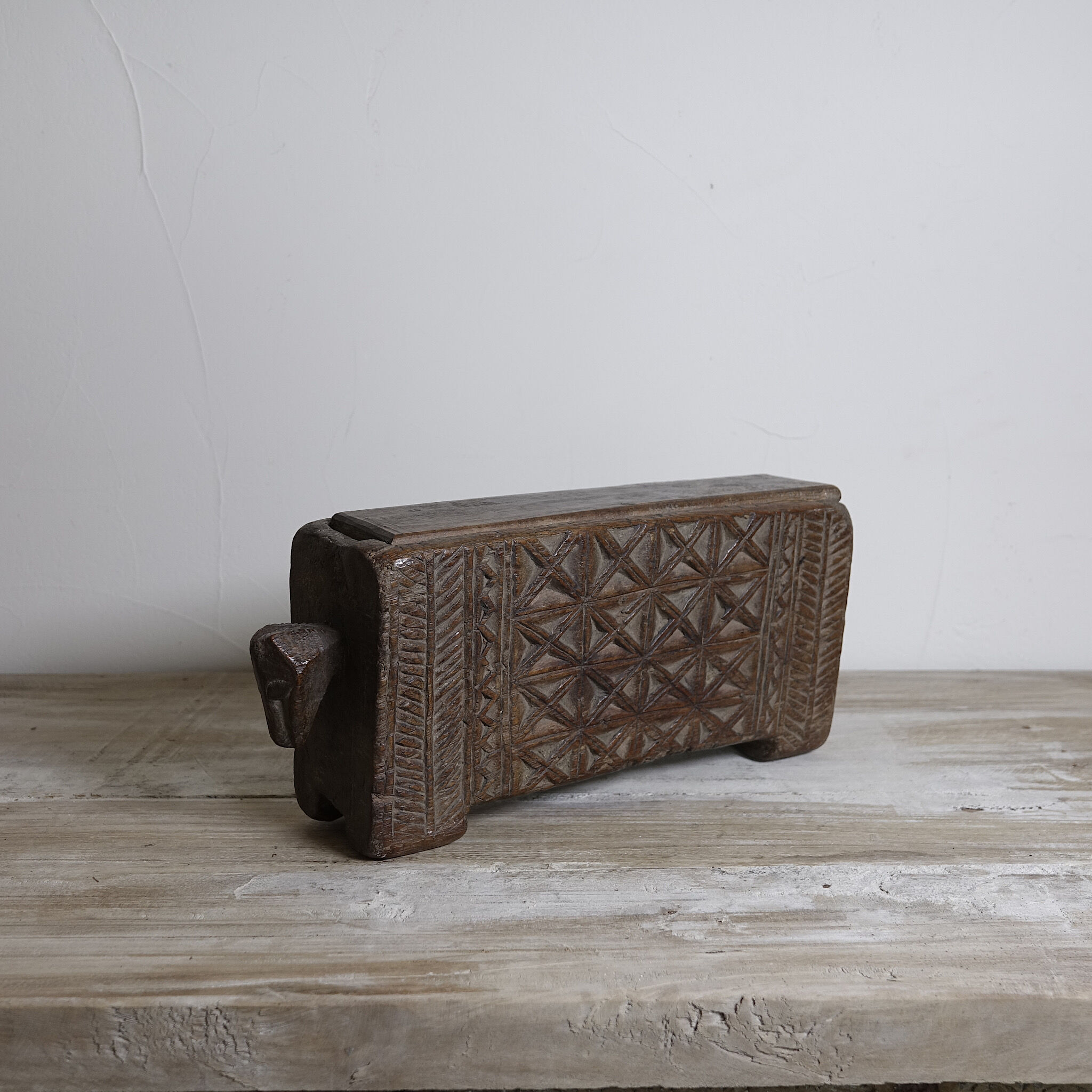 Old wooden spice box