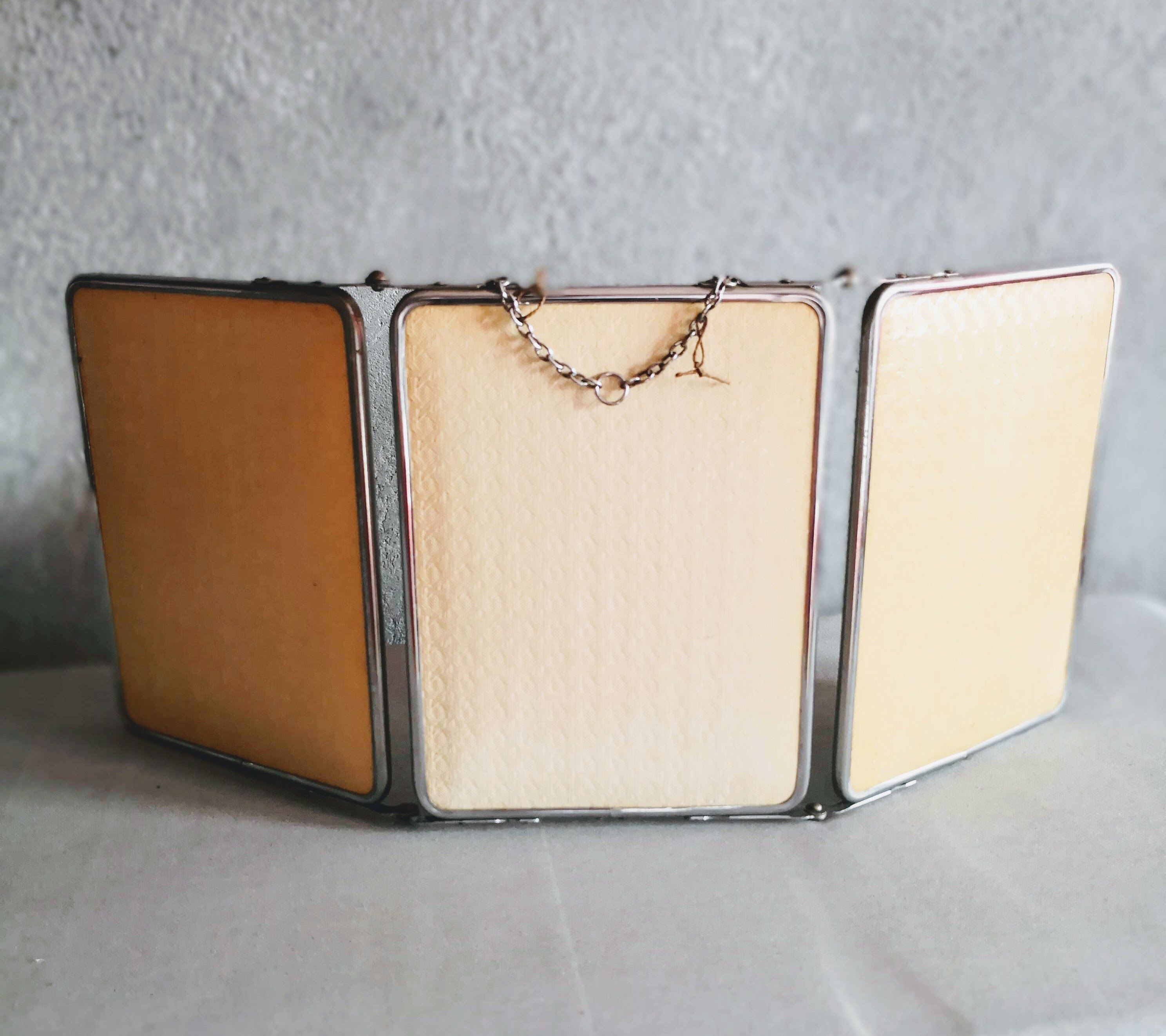 Mirror beveled triptych 56x24cm