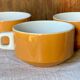 3 large vintage Sarreguemines chocolate cups