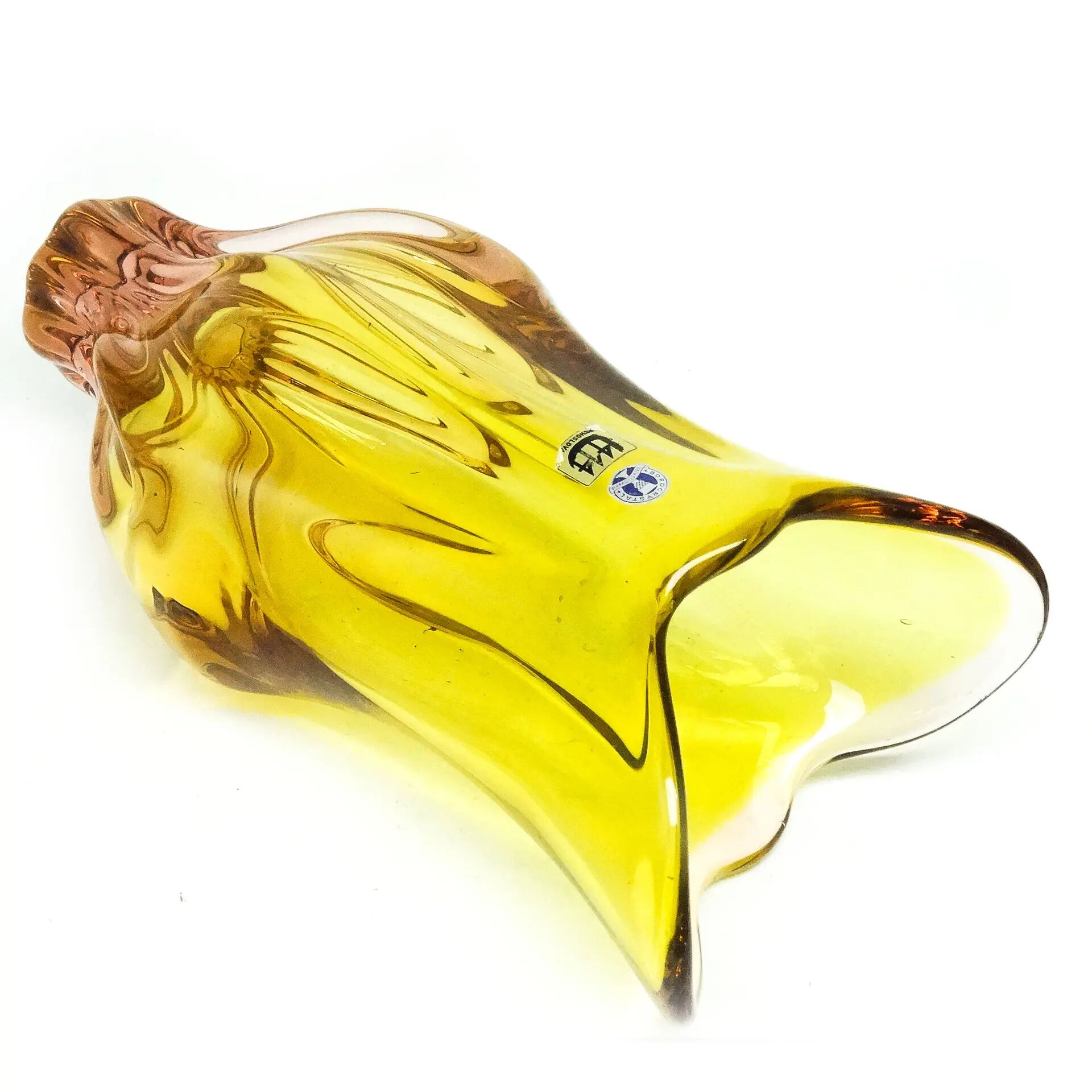 Mid-century modern vase, glass, designed by J. Hospodka, Czechoslovakia, 1960s