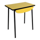 Petite table en formica jaune vintage
