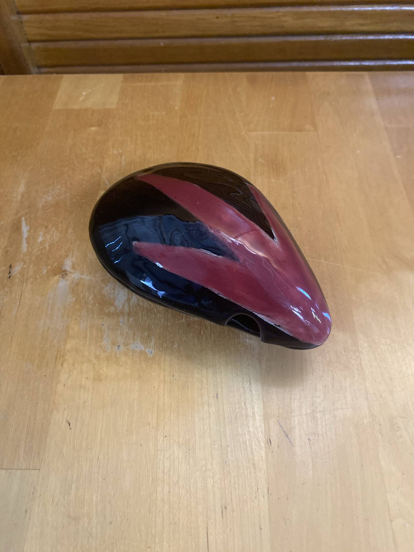Vallauris ashtray polychrome ceramic shell shape vintage
