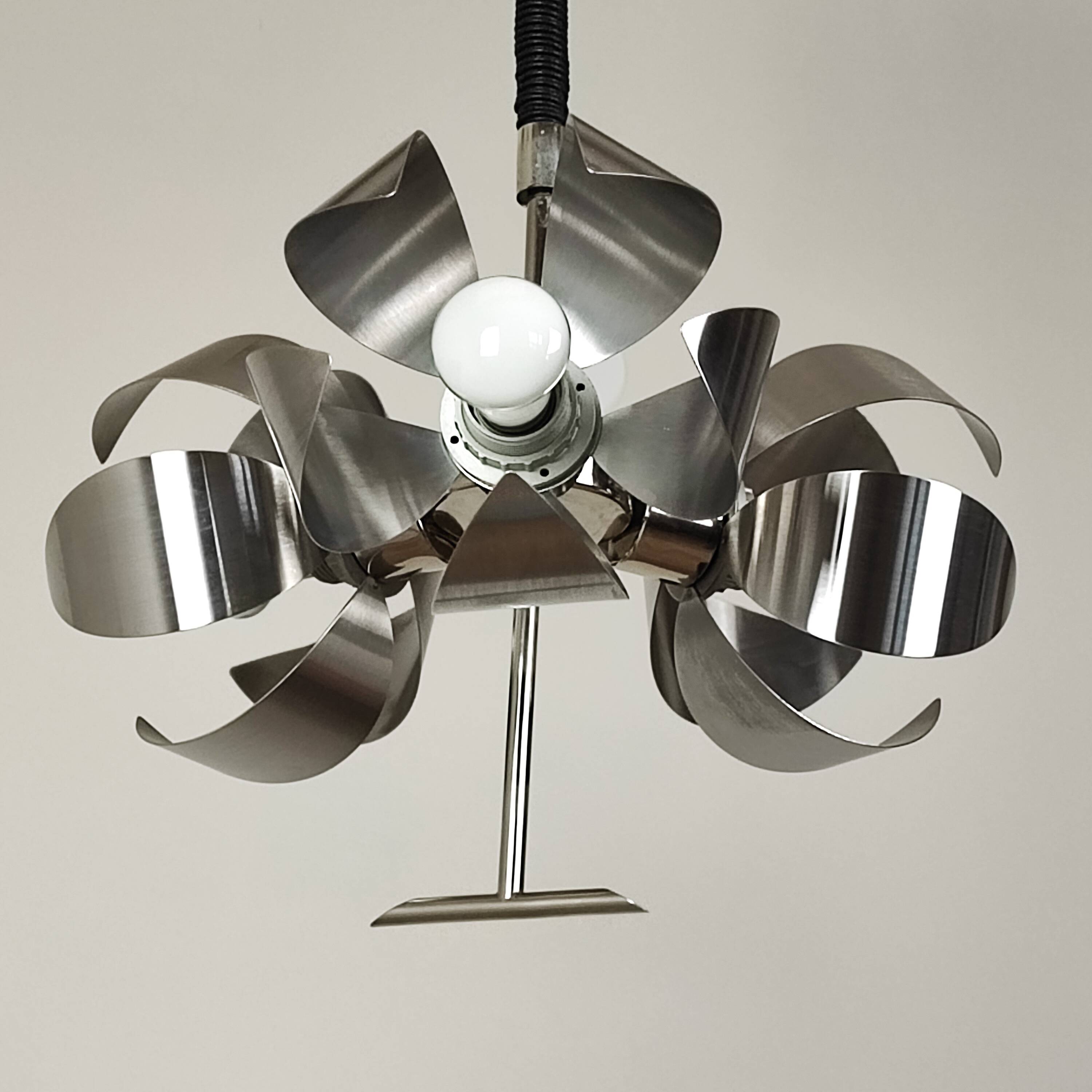 Space age 70' pendant light