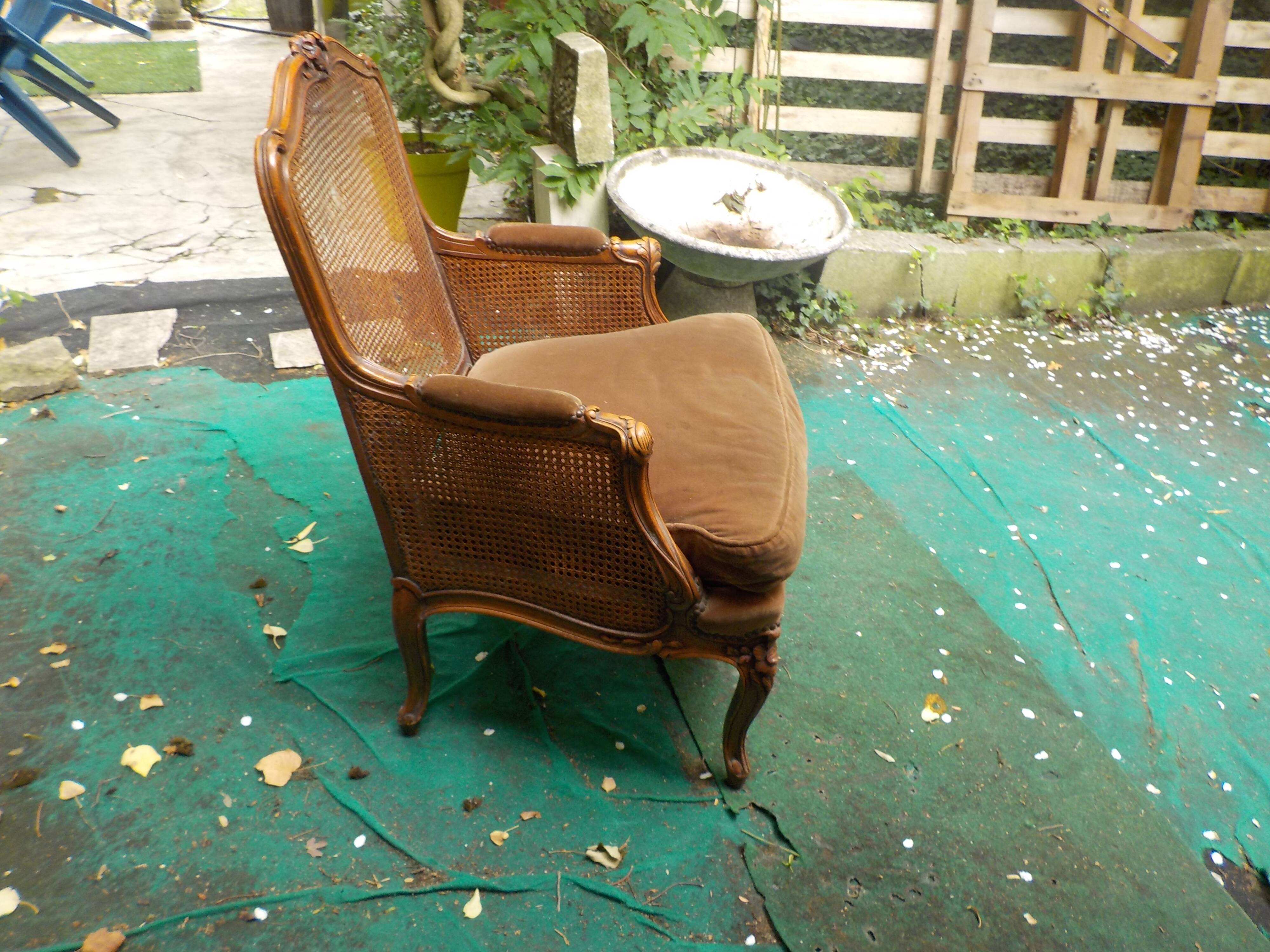 Fauteuil cannée style Louis XV