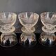 6 crystal champagne coupes Daum Nancy 1930s