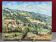 View of a countryside village, oil on hardboard.