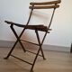 Old folding garden chair for children
