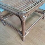 Wicker rattan end table
